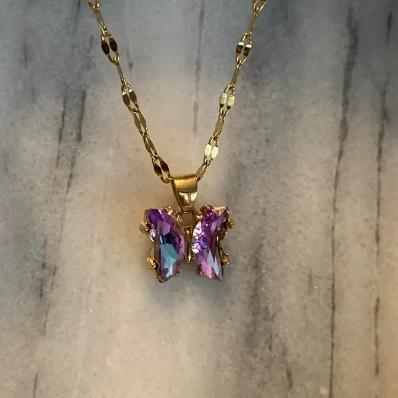 Butterfly Pendant Necklace - Picture 2 of 3